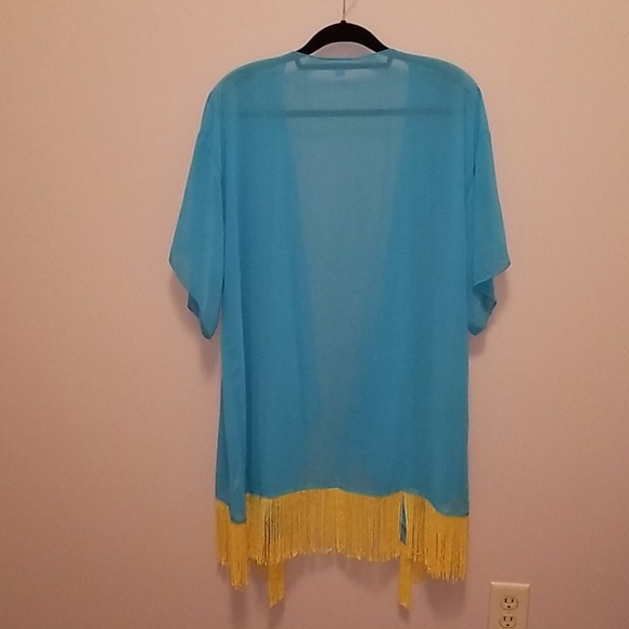 Lularoe Kimono with fringe size large - Picture 3 of 4